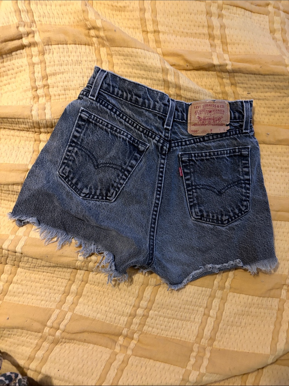 Levi's Dark Grey Vintage Cutoff Denim Shorts